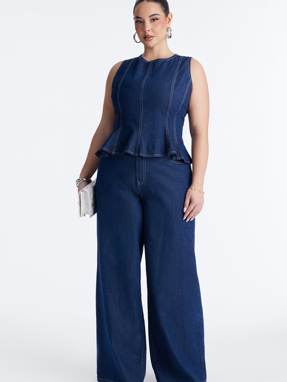 Fashion Nova Denim Pant Set - Picture 4 of 7
